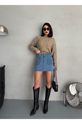 دامن آبی زنانه جین LOISY - کد 894160761