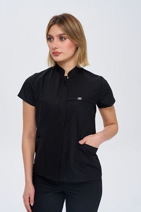ست بالاتنه و پائین تنه مشکی زنانه لیکرا DENİZ MEDİKAL GİYİM - کد 894186959