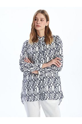 تونیک آبی زنانه پلی آمید LC Waikiki - کد 897312477