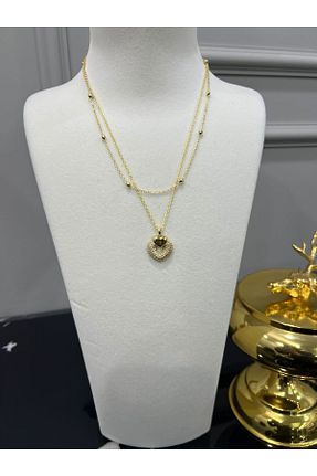 گردنبند استیل ( فولاد ) زرد زنانه استیل (فولاد) Store - کد 894200566