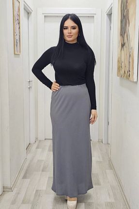 دامن طوسی زنانه مخلوط پلی استر lodmela - کد 893305418