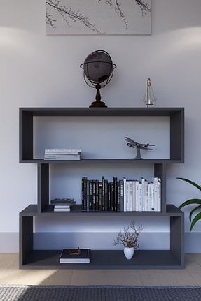 قفسه کتاب طوسی 88 سانتی متر İda Wooden - کد 774425366
