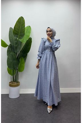 لباس حجاب سرمه ای زنانه رگولار ışık tesettur - کد 894355375