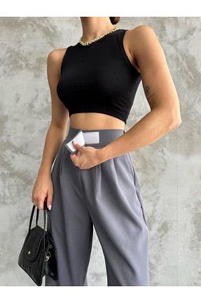 شلوار طوسی زنانه پارچه MetuCA - کد 894239166
