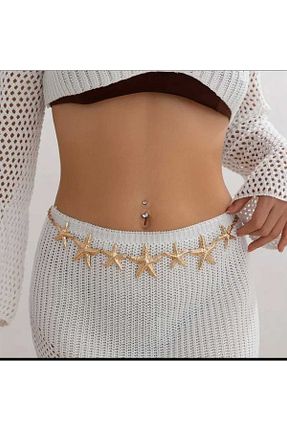 کمربند زرد زنانه پارچه ای Beyna - کد 894256417