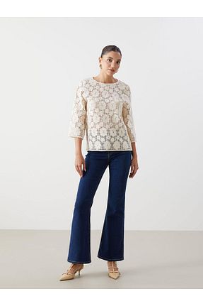 شلوار آبی زنانه الاستین LC Waikiki - کد 894268729
