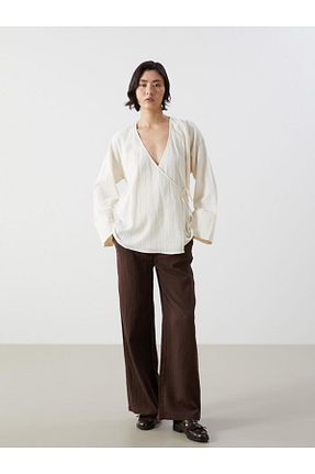 شلوار قهوه ای زنانه ویسکون LC Waikiki - کد 894240006