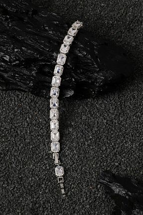 دستبند استیل (فولاد) طوسی زنانه استیل (فولاد) MOODAFESTİVALİ - کد 894286230