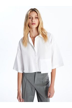 پیراهن سفید زنانه رگولار LC Waikiki - کد 941525621