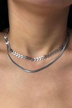 گردنبند استیل ( فولاد ) طوسی استیل (فولاد) Linda Shop - کد 894307070