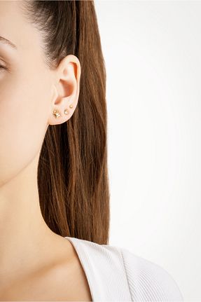 گوشواره نقره زرد زنانه 925 عیار So Chic - کد 930553896
