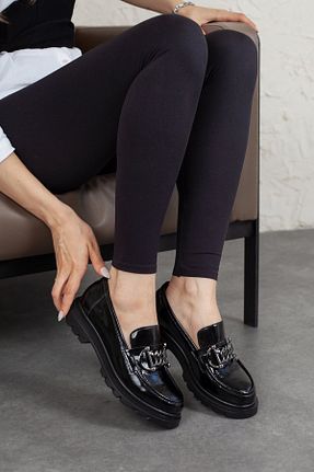 کفش کژوال مشکی زنانه چرم خالص Venüs - کد 894375459