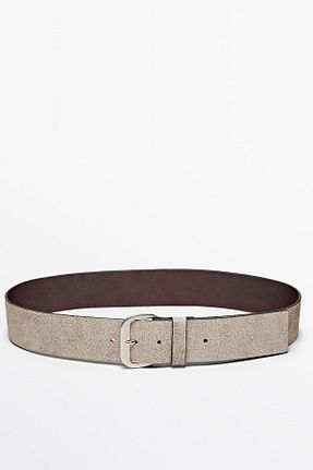 کمربند قهوه ای زنانه چرم خالص Massimo Dutti - کد 894481132