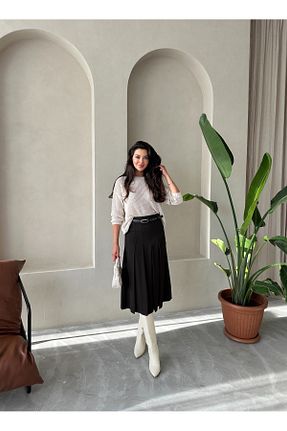 دامن قهوه ای زنانه پنبه ای Bang - کد 894480548