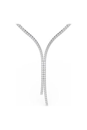 گردنبند جواهر سفید زنانه Swarovski - کد 894493337
