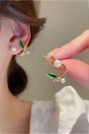 گوشواره جواهر زرد مروارید Glaren - کد 894520472