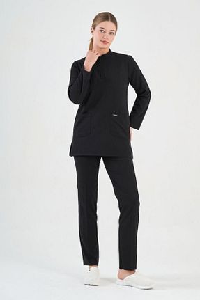 ست بالاتنه و پائین تنه مشکی زنانه بافتنی Owlet Medikal - کد 894529881