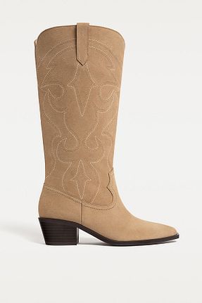 چکمه بژ زنانه جیر Stradivarius - کد 894500845