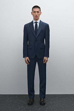کت آبی مردانه رگولار Massimo Dutti - کد 894520170
