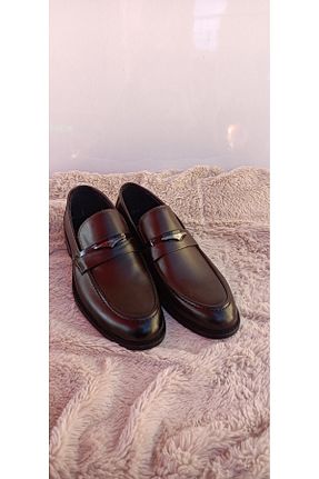 کفش کلاسیک قهوه ای مردانه چرم خالص ydf - کد 894539227