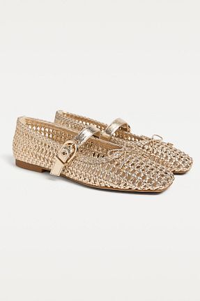 کفش کژوال طلائی زنانه پلی اورتان Stradivarius - کد 894531127