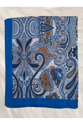 شال آبی زنانه پنبه ای Scarf - کد 894534892