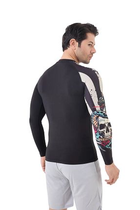 بادی اسپرت مشکی مردانه پلی استر DOMİN SPOR - کد 873116842