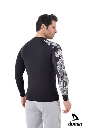 بادی اسپرت مشکی مردانه پلی استر DOMİN SPOR - کد 873123406