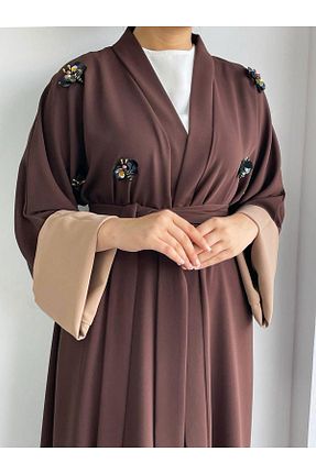 کلاه و ابایا قهوه ای زنانه بافتنی MELEK ARAZ - کد 894597950