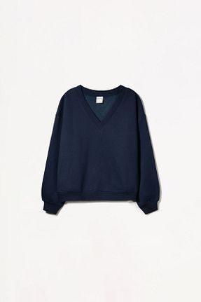 سوئیشرت آبی زنانه Comfort Bershka - کد 894590800