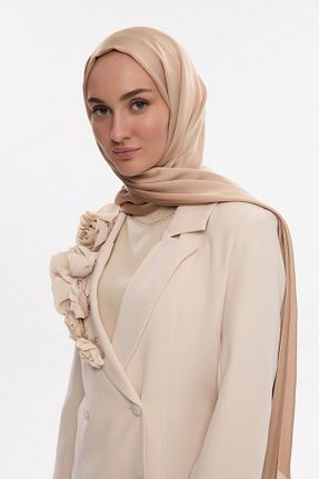 شال طلائی زنانه پنبه پلی استر cs camellia scarf - کد 894594715