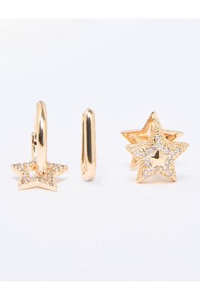 گوشواره جواهر طلائی زیرکن Jimmy Key - کد 894602590