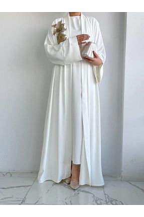 کلاه و ابایا سفید زنانه پنبه ای MELEK ARAZ - کد 894597819