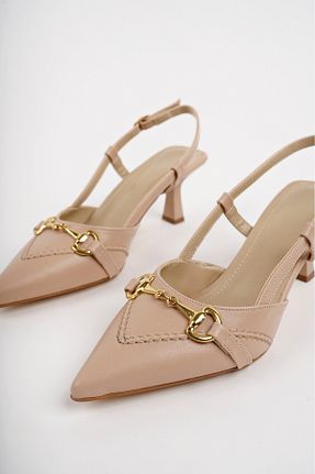 کفش پاشنه بلند کلاسیک بژ زنانه چرم مصنوعی Entella Store - کد 894600738