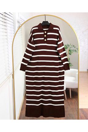 لباس قهوه ای زنانه تریکو STİLZERAFET - کد 894598328