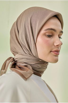 شال قهوه ای زنانه پنبه پلی استر Cardion - کد 854496437