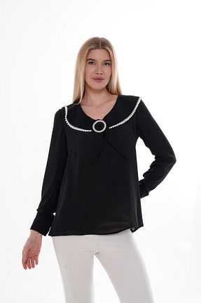 بلوز سایز بزرگ مشکی زنانه سایز بزرگ Loom Boutique - کد 894602059