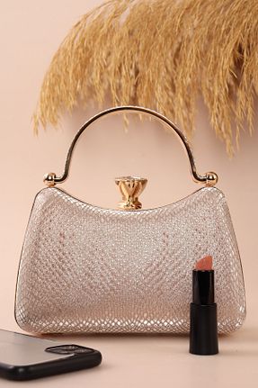 کیف مجلسی متالیک زنانه چرم مصنوعی weem bag - کد 894595443