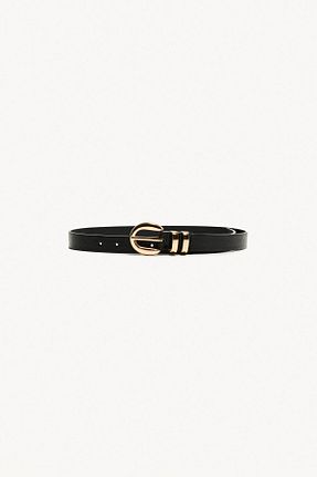 کمربند مشکی زنانه پلی اورتان Bershka - کد 894590289