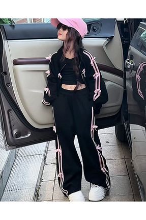 ست بالاتنه و پائین تنه مشکی زنانه بافتنی ipekkids - کد 894671423