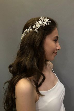 اکسسوری عروس بژ Hayalperest boncuk - کد 92886900