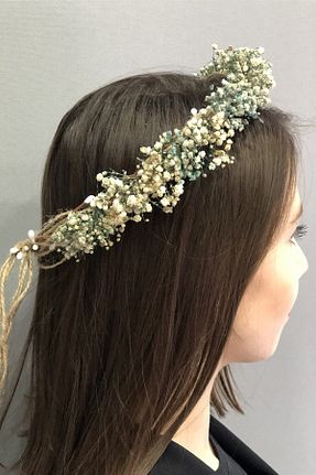 تاج سفید زنانه Hayalperest boncuk - کد 39037477