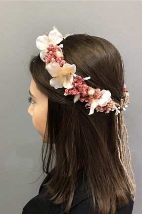 تاج سفید زنانه سنگ کریستال Hayalperest boncuk - کد 39037441