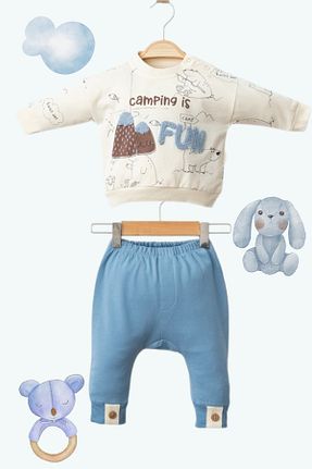 ست نوزادی آبی بچه گانه پنبه ای Dolly Kids - کد 896253178