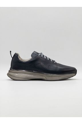 کفش اسنیکر سرمه ای مردانه چرم اصل Martini Shoes - کد 894708135