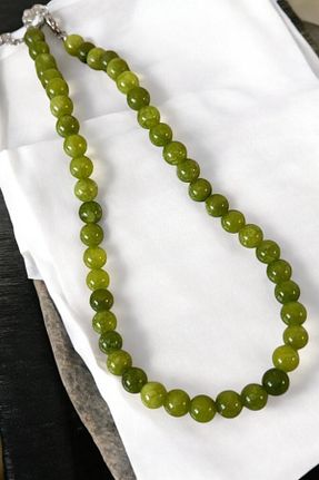 گردنبند جواهر سبز زنانه سنگ NBS Beautiful Naturel Stones - کد 894711525