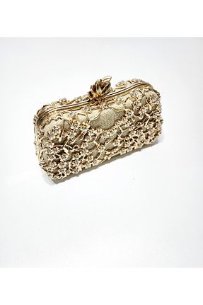 کیف مجلسی طلائی زنانه فلزی OUEEN ELİZABETH - کد 870256974