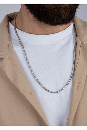 گردنبند جواهر زنانه روکش نقره Piercing Market Steel & Silver - کد 818926997