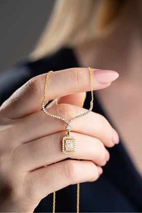 گردنبند نقره سفید زنانه 925 عیار Silvano Jewelry - کد 892918931