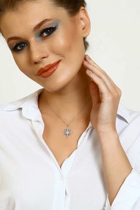 گردنبند نقره طوسی زنانه 925 عیار LOTUS JW - کد 894718602